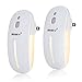 Sensky [2 Pack Plug in Night Light with Auto Dusk to Dawn Sensor, Brightness Adjustable, Dimmable Night Light for Bathroom, Kitchen, Hallway, Stairs, Garages (with Front Light and Back Light)