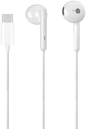 Solsop USB C Headphones, USB C Earbuds Google Pixel 2 Earphone for Google Pixel 2/2XL/3/3XL, Huawei, Essential, HTC U11 U12, LG G6/V20 (L-1.2M, USB C White)