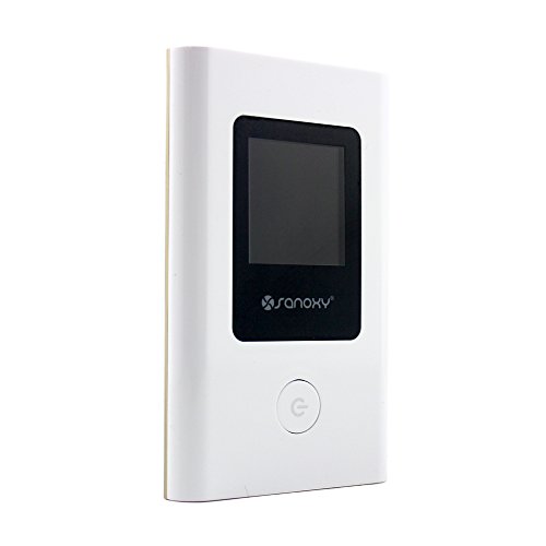SANOXY 4G LTE High Speed Mobile WiFi Portable Mini Router for SIM cards, Wireless 150Mbps cat4 LTE router with LCD display