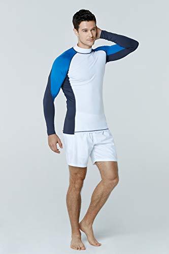 Tesla TM-MSR33-RYB_X-Large Men's UPF 50+ Long Sleeve Rashguard Surf Athletic Fit MSR33