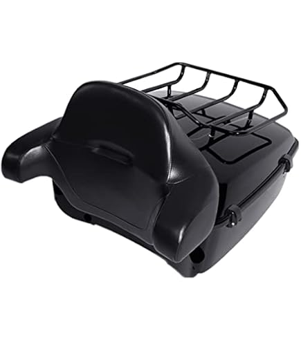 XMT-MOTO Razor Trunk Tronco con Schienale Pad adatto per Harley Road King, Road Glide, Street Glide, Electra Glide Ultra-Classic 2014-2023