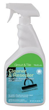 Custom Building Products TileLab Grout & Tile Cleaner and Resealer, 32 fl. oz.(946 ml)