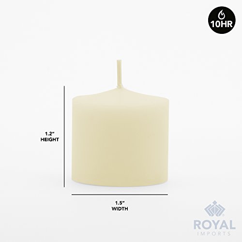 Royal Imports Votive Candle, Unscented Ivory Wax, Box of 72, for