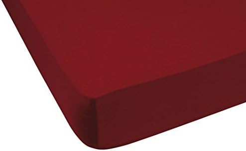Nuit de France 329989 57 Thread Count Fitted Sheet Cotton Hat - 22C Garnet, Garnet, 180/200 by Nuit de France