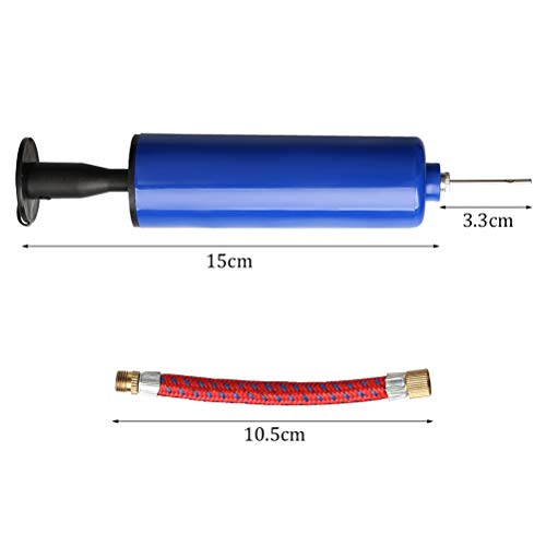 Color Scissor 6 Inches Ball Pump, Portable Hand Air Pump with 7 Pieces Ball Needle for Any Sports Ball Such As Basketball, Soccer, Volleyball, etc. Nozzles Included - Thumbnail 2
