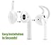 Beam Electronics Ear Hooks Covers Accessories Tips Compatible in Apple AirPods EarPods Headphones/Earphones/ Earbuds [Secure Fit, Anti-Slip Guaranteed] [Built Adventure] (4 Pairs) (Clear)