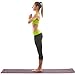 ProsourceFit Original Yoga Exercise Mat ¼” (6mm) Thick for Comfort and Stability with Carrying Straps, Non Slip – Brown/Pinkthumb 4