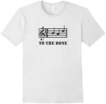 Mens Bad to the Bone Music Pun T-Shirt Medium White