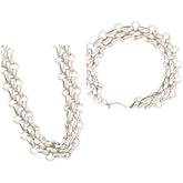 Silver 2pcs/Set Stainless Steel Thick Chain Necklace and Bracelet Jewelry Set