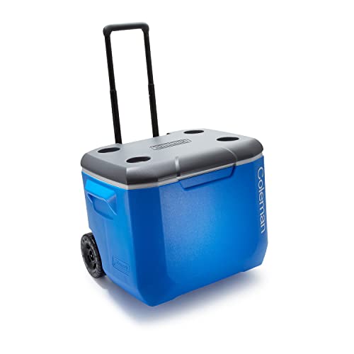 Coleman Chiller Series 60qt Wheeled Insulated Portable Cooler, Ice
