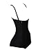 Burvogue Women's Clip&Zip Latex Tummy Control Body Shapewear (Small, Black)