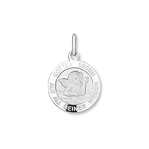 Amor Motivanhänger 925 Sterling Silber Damen Anhänger, Silber, Engel, Kommt in Schmuck Geschenk Box, 2017463