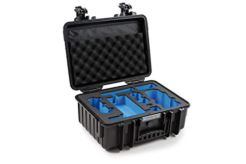 B&W Outdoor Transport Case - Type 4000 for DJI Mavic Air 2, DJI Air 2S, Fly More Combo, Smart Controller - Waterproof and Dustproof - Black