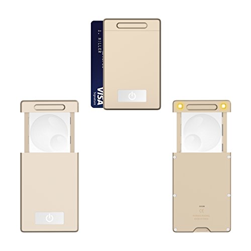 HONWELL Lighted Magnifying Glass, 3X 5X Pocket Magnifier, Magnifying Glass for Kids, LED Handheld Magnify Glasses for Reading Coin Stamps Map Hobby (3Pack)