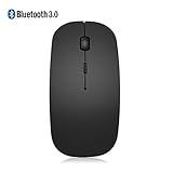 Bluetooth Wireless Mouse, UPMSX Slim Rechargeable 3 Adjustable DPI Level for Notebook, PC, Mac, Laptop, Computer ,Windows / Android Tablet -Black