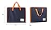 Snail&Hawk Fabric Expanding-File-Folder,13-Pockets,Zipper Closure,A4 Size,Orange Handles (Dark Blue)