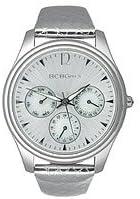 BCB Girls Women's Quartz Watch with Silver Dial Analogue Display and Leather Strap GL2074, Silver/Silver