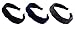 STHUAHE Pack of 3 Women Wide Stripes Cloth Cross Knot Hair Hoop Hairband Headband Hair Accessories (black Darkgrey Deepblue)