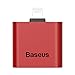 Lightning to Dual Lightning Adapter Baseus Double Lightning Headphone Audio & Charge Support Sync Data+Listening to Music+Calling Converter for iphone 7/7 plus Compatible for iOS 11 NEW