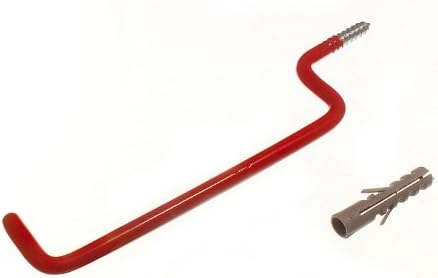 Red Wandhaken Ladder Werkzeugaufbewahrung Aufhänger mit Dübeln