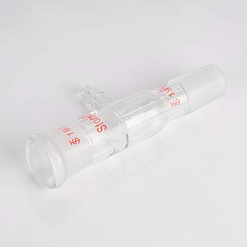 StonyLab 105° Glass Vacuum Adapter U2013 24/40 Joints, Short Stem For Distillation Kits Borosilicate 200 463279