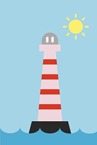 Lighthouse Notebook - Lined Journal - 6 x 9 - 120 Pages: Composition Books For Kids