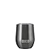 Penguin Cold Insulated Wine Glass | 12oz Stainless Steel Wine Glass Tumbler with Sipper Lid | BPA-Free, Double-Wall Vacuum Insulated, 18/8 Stainless Steel (Gunmetal)