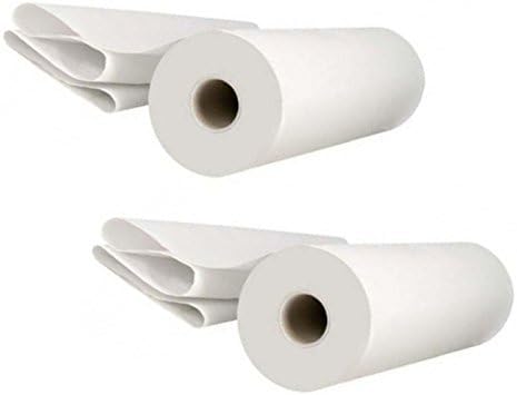 2 x White Massage Couch Bed Rolls 2 Ply. Hygiene Roll. 20 (50 Centimetres) Wide x 50 metres Long From Simply Direct by Simply Direct