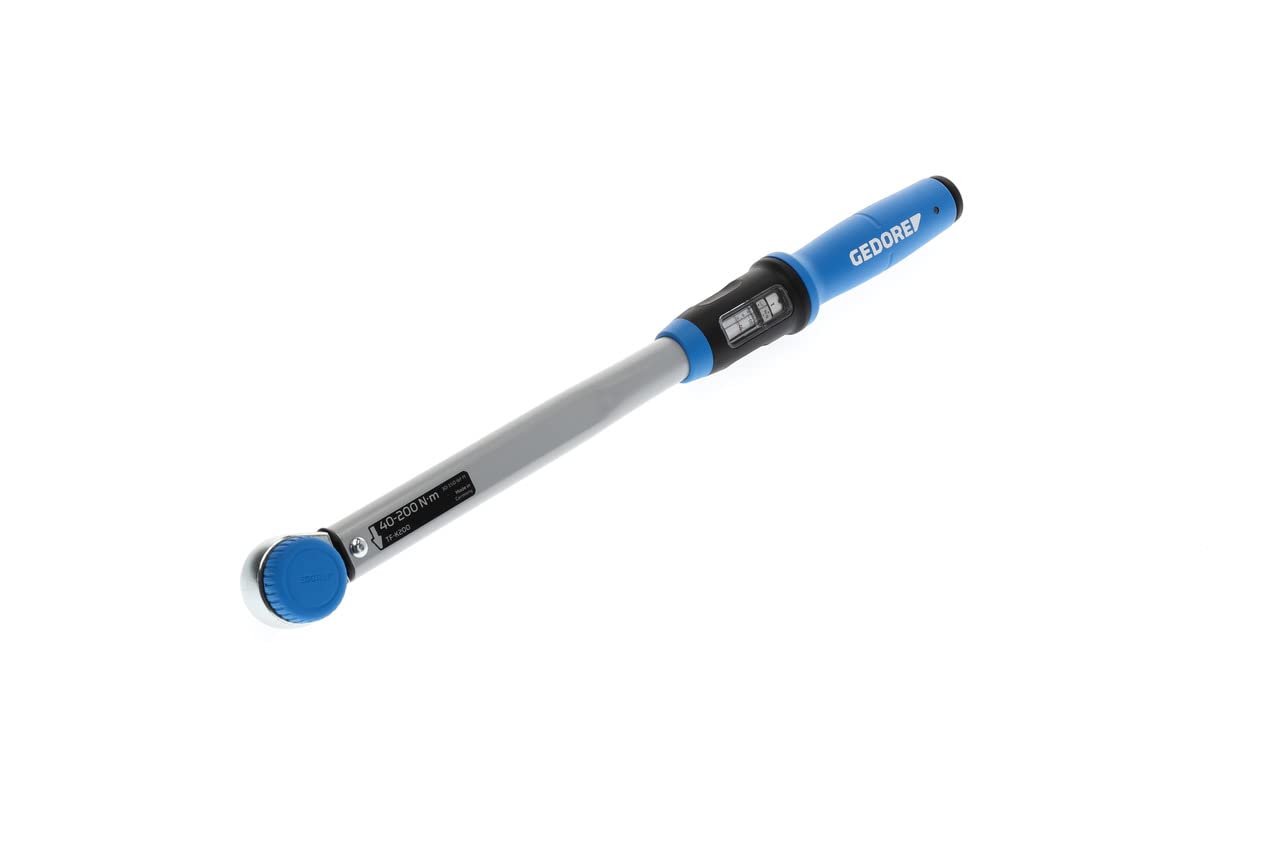 GEDORE Torque wrench with square drive, 1/2", Switchable square, Scale, 40-200 Nm, 494 mm long, TF-K200