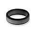 Silicone Wedding Ring For Men By SOLEED Rings (Power X Series), 8mm Safe and Sturdy Silicone Rubber Wedding Band, Black with Dark Grey, size 9