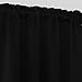 Deconovo Blackout Curtains Panels for Bedroom - Thermal Insulated Rod Pocket Room Darkening Drapes, Noise-Reducing Curtains, 38W x 45L Inch, Black, 2 Panels