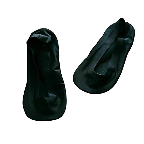 DRAGONHOO Insoles for Men & Women Foot Cushions 3D Arch Foot Massage Health Care Women Summer Socks Ice Silk Socks Shallow Mouth (21CM, Black)