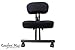 Comfort Plus Soft Fabric Kneeling Chair | Extra Padding and Ultra Soft Design, Black, Adjustable with Rollers | Ergonomic Kneeling Chair for Home and Office | Warranty Included