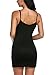 Avidlove Women Modal V Neck Nightwear Sleeveless Straight Dress Mini Full Slips Black L