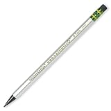 Ticonderoga SenseMatic Plus Refillable Self-Feeding Automatic Pencil, 0.7 Millimeter, Number 2 Lead, Includes Refill Eraser and Leads, Silver Barrel (99991), Office Central