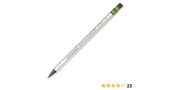 Amazon Com Ticonderoga Sensematic Plus Refillable Self Feeding Automatic Pencil 0 7 Millimeter Number 2 Lead Includes Refill Eraser And Leads Silver Barrel 99991 Mechanical Pencils Office Products