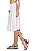 12 Ami Solid Basic Fold-Over Stretch Midi Short Skirt White Medium