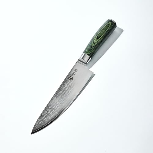 HexClad Chefs Knife, 8-Inch Japanese Damascus Steel Blade