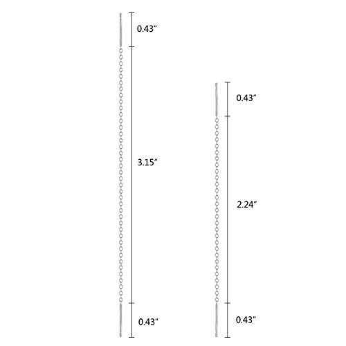 Gintan Sterling Silver 1mm Threader Earrings, 4 Inch (Gold) - Thumbnail 2