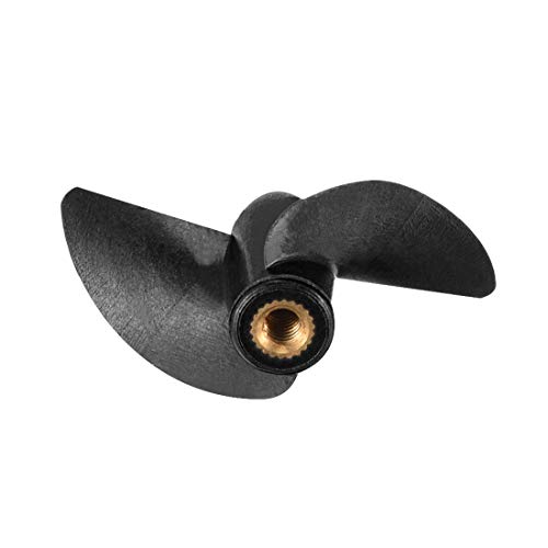 image for uxcell RC Boat Propeller M4 Shaft 2 Vanes 45mm 31.5mm P/D Fan Shape Co