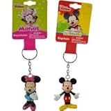 Set of 2: Mickey and Minnie Mouse 3D Keychains/Backpack Pulls Disney Junior
