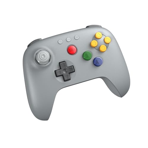64 Bluetooth Controller for Analogue 3D, Switch, Switch 2, Windows, and Android (Grey)