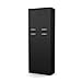 South Shore Axess 4-Door Storage Pantry Pure Black, Contemporary