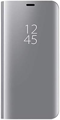 Case for Huawei Nova 3, Clear Standing Flip Case Cover Slim Fit Translucent Mirror Smart Cover Luxury [Metal Electroplating Technology]