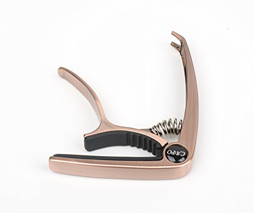 ZEALUX Multifunctional Guitar Capo for Guitars, Ukulele, Banjo, Mandolin, Bass. Ultra Lightweight Aluminum Metal for 4 & 6 & 12 String Instruments - Premium Accessories (Red Bronze) - Thumbnail 4