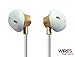 Modern Style Earphone Replacement by Wires That Work (Gold and White) Stereo Earbuds, Headphones, Headset Ear Phones w/Mic & Remote for iPhone, iPod, iPad, Android & MP3