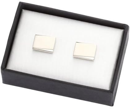 Matte Silver Metal Cufflinks - Free Engraving