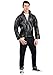 Men's Grease T-Birds Jacket Costume Grease Faux Leather Jacket Costume Medium Black