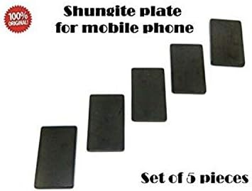 Morocca 5 Shungite Cell Phone Plate Stickers Elite EMF Protection Radiation Karelia
