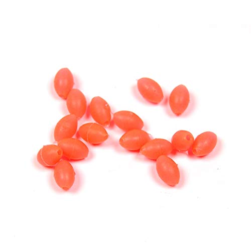 Jammas 100PCS/Lot 4mm6mm Premium Orange Color Oval Soft Sinking Luminous Beads Elastic Fishing Glow Fluorescent Bead Top Grade